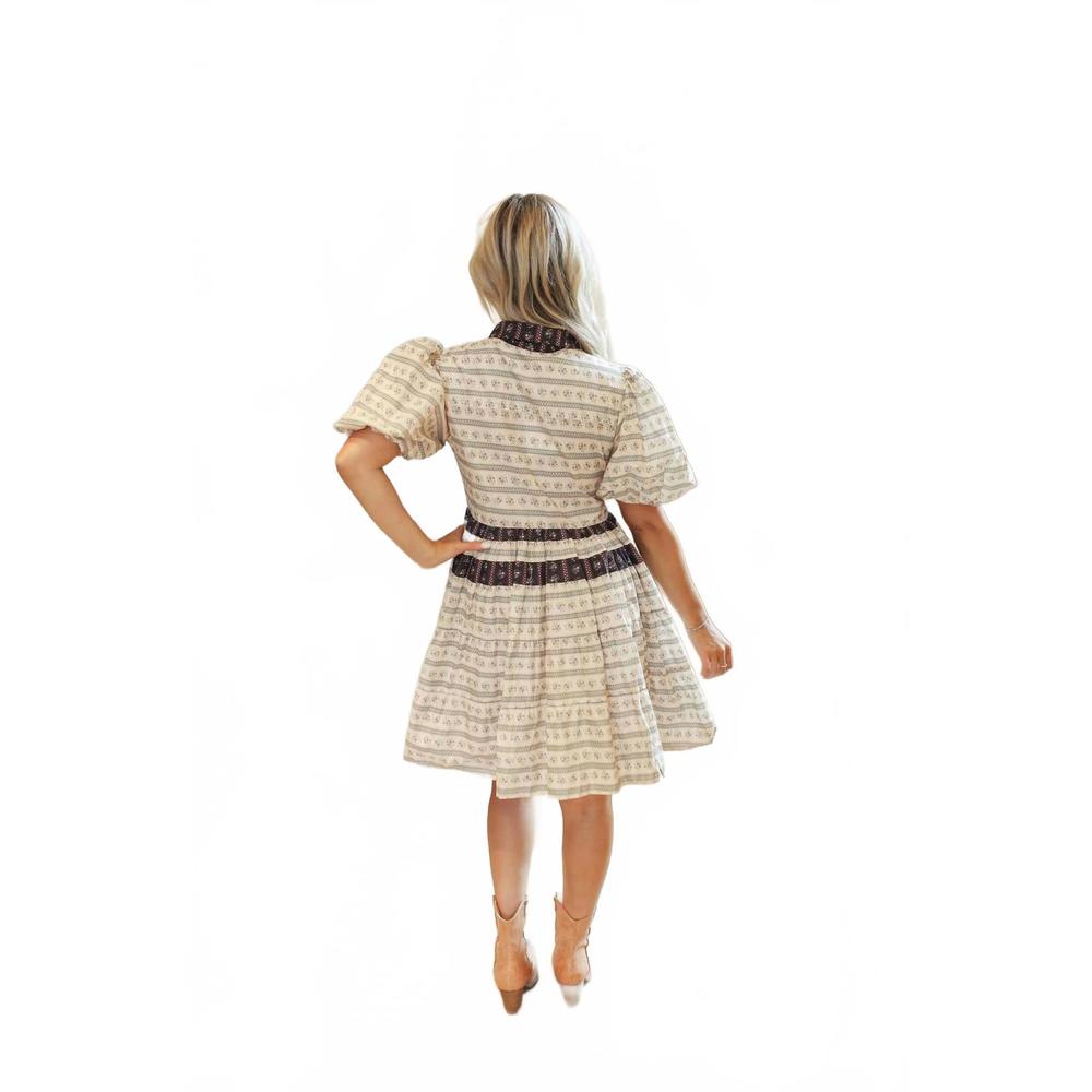 NEW AUREUM collared blossom mini dress in multicolor - Picture 2 of 6